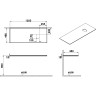 Столешница VITRA ORIGIN 120 см, правосторонняя, темный вяз 65928